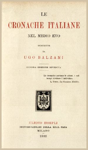 [Gutenberg 62038] • Le cronache italiane nel Medio Evo